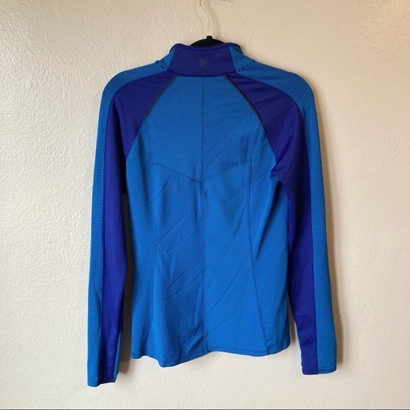 Athleta Blue Purple Stripe Half Zip Jacket Size S - Picture 2 of 6